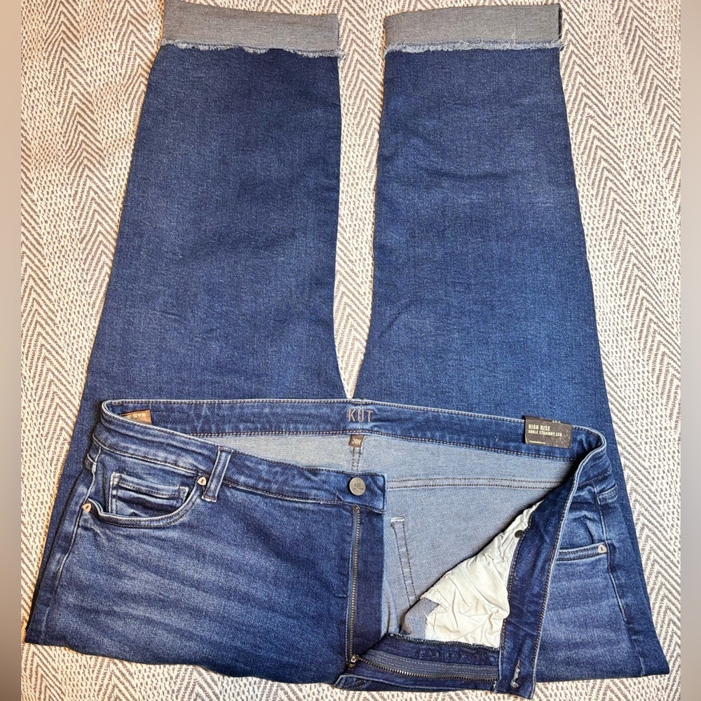 KUT from the Kloth | High Rise Ankle Straight Leg Jeans | Sz 24 - Picture 5 of 11